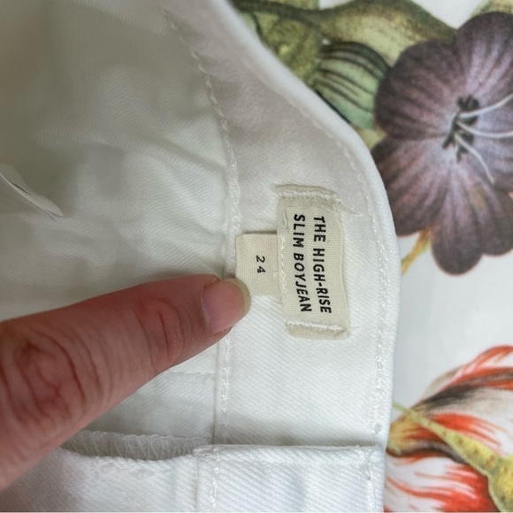 Madewell The High-Rise Slim Boyjean in Tile White size 24 - Picture 2 of 8